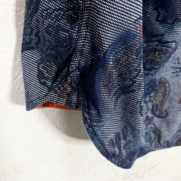 Luchiano Visconti - Visconti Black Blue‎ and White Paisley Mens Button Down - Picture 10 of 11